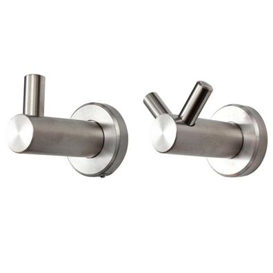 Garderobenhaken Edelstahl Wandgarderobe massiv V4A Mantelhaken Garderobe Haken