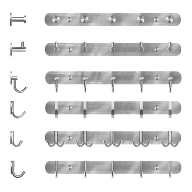 Kleiderhaken Garderobenhaken Edelstahl Wandgarderobe Hakenleiste Garderobe Haken