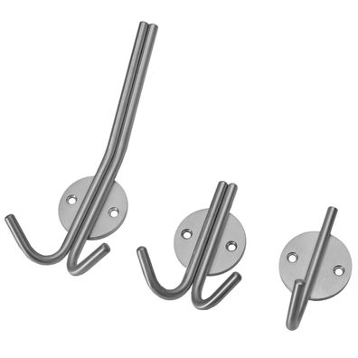 Garderobenhaken Edelstahl V4A massiv Wandgarderobe Mantelhaken Kleiderhaken