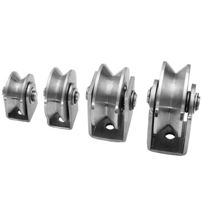 Schiebetorrolle Edelstahl V4A Torrolle Laufrolle Hohlkehle Rolltor Schiebetür