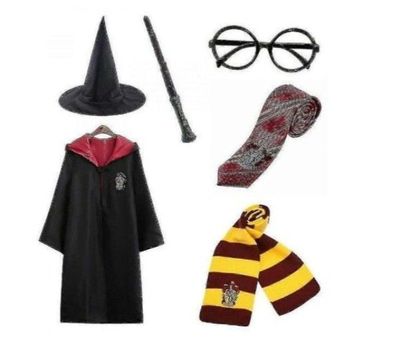 Harry Potter 6-teiliges Set Zauberer-Cosplay-Kostüm für KostümZ