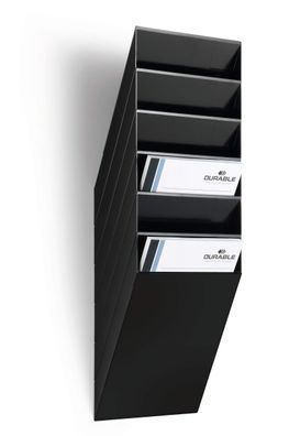 Durable Prospektspenderset A4 sw Flexiboxx 6 Fächer
