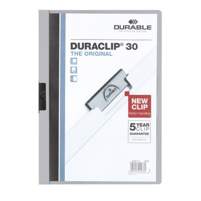 Durable Klemm-Mappe Duraclip 60 gr für 60 Blatt A4 tr Deckblatt
