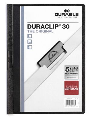 Durable Klemm-Mappe Duraclip A4 sw 5St Duraclip 30 SB Verpackung