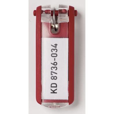 Durable Schlüsselanhänger rt 6St KEY CLIP beschriftbar