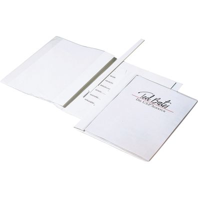 Durable Schnellhefter Duraplus de Luxe ws m Tasche u Einheftmechanik