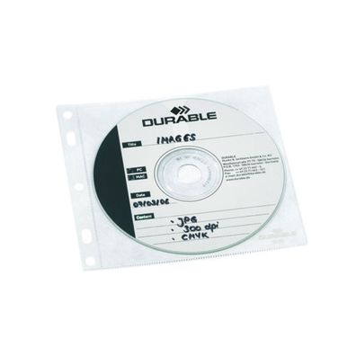 Durable CD Hülle CD/DVD Cover FILE tr f 1 CD/DVD m Booklet m Abheftg