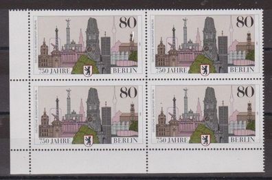 Berlin 1987 postfrisch 4er Block Ecke unten links MiNr. 776 750 Jahre Berlin