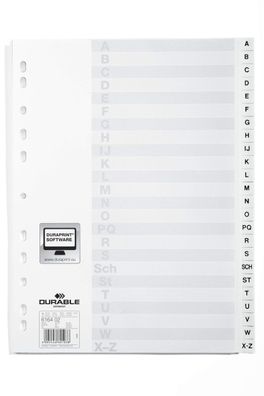 Durable Ordnerregister A4 PP 1-24 ws 24-tlg. geprägte Taben