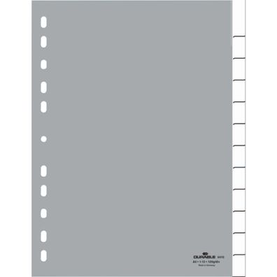 Durable Ordnerregister f A4 12tlg gr PP mit umschweißte Taben
