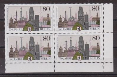 Berlin 1987 postfrisch 4er Block Ecke unten rechts MiNr. 776 750 Jahre Berlin