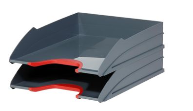 Durable Briefablageschale C4 rt 2St Varicolor stapelbar