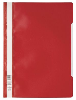 Durable Schnellhefter A4 PP rt 25St transp. Vorderdeckel