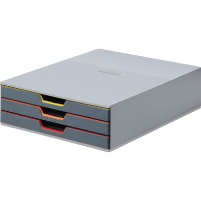 Durable Schubladenbox 280x95x356 3 farb. Schubladen (gb, r, t)