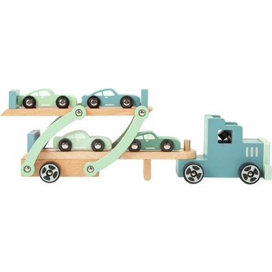 small foot Autotransporter Chicago aus Holz, mit beweglicher Laderampe