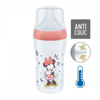 NUK Perfect Match Babyflasche MICKEY Temperaturkontrolle 260ml grau
