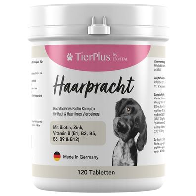TierPlus® Haarpracht Tabletten - hochdosiertes Biotin Komplex für Hunde