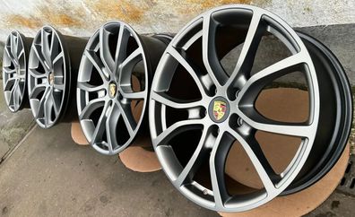4x Porsche Cayenne 9YA E3 21 Zoll Exclusive Alufelgen 9Y0601025DB 9Y0601025DC NEU