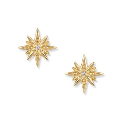 Ohrstecker - Silber 925 gold - Astra Gold Stern
