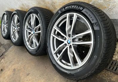 4x Original BMW X3 G01 X4 G02 19 Zoll Winterräder Doppelspeiche M698 DOT18 6,5-7,5mm