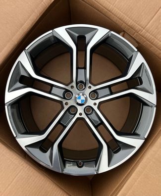 1x Original BMW X5 G05 X6 G06 21 Zoll Y Speiche 744 Alufelge 6883761 9,5J ET37 VA