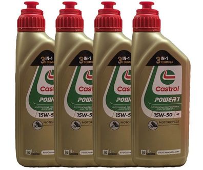 Castrol Power 1 15W-50 4T API SN JASO MA-2 4x1 Liter