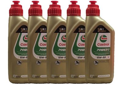 Castrol Power 1 15W-50 4T API SN JASO MA-2 5x1 Liter