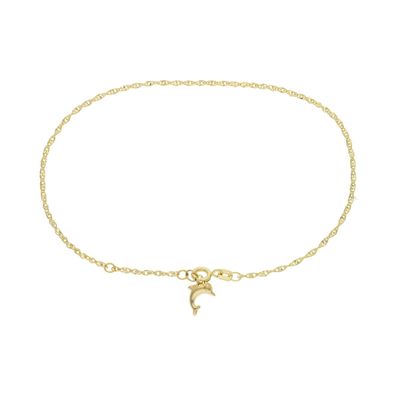 Fußkette Gold 333 mit Delfin Anhänger JL48-04-0117 Made in Germany