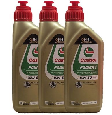 Castrol Power 1 15W-50 4T API SN JASO MA-2 3x1 Liter