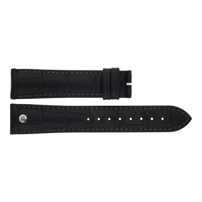 Bruno Söhnle Uhrenarmband Leder schwarz 73-71015-820 2, Naht grau 20 mm