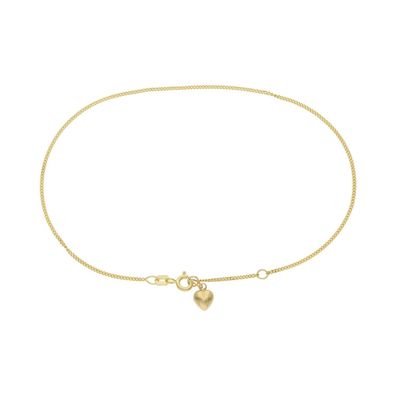 Fußkette Gold 333 mit Herz Anhänger JL48-04-0112 Made in Germany