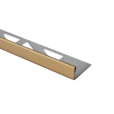 L-Profil Edelstahl Fliesenprofile V2A L250cm 10mm Gold gebürstet