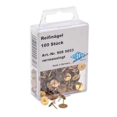 WEDO® Reißnägel messing 10mm undurchdrückbar 100Stk 908 5653