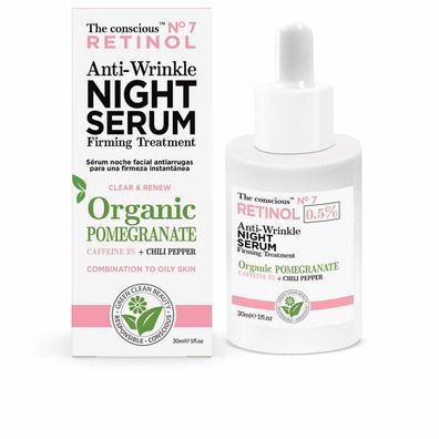 Retinol anti-wrinkle night serum organic pomegranate 30ml