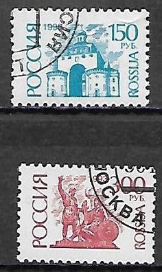 Russland gestempelt Michel Nummer 349-350