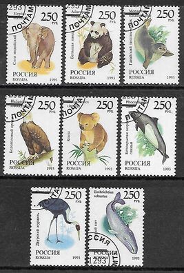 Russland gestempelt Michel Nummer 351-358