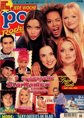 Pop Rocky Nr.18 vom 23. April 1997 Spice Girls Bobo Backstreet Boys m. Starkarten
