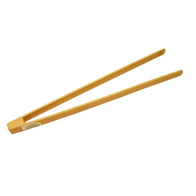 Holz Grillzange Gemüsezange Fleischzange 40cm Naturholz