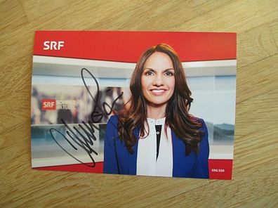 SRF Fernsehmoderatorin Anna Maier - handsigniertes Autogramm!!!