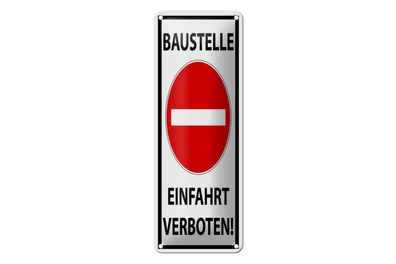 Blechschild Baustelle Einfahrt verboten, 4 verschied Größen, Schilder