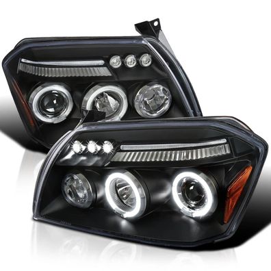 DODGE MAGNUM 05 - 07 Projector Scheinwerfer Satz Angeleyes 2007 2005 2006 Black