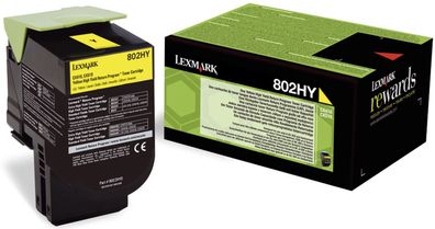 Lexmark 80C2HY0 Original Lexmark Toner-Kit gelb return program (0080C2HY0,080C2HY0,80