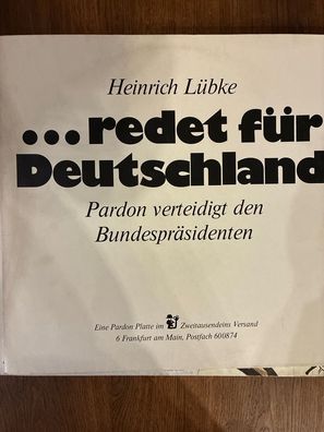 Heinrich LßBKE REDET FßR Deutschland - PARDON - VINYL