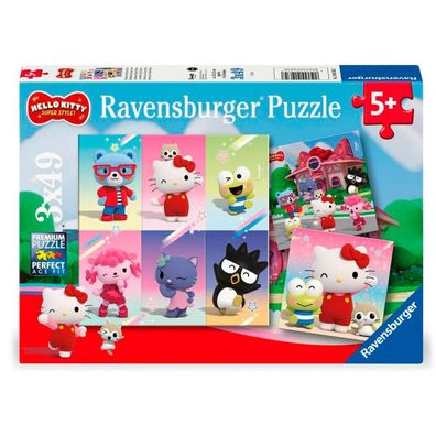 Ravensburger - Puzzle Hello Kitty Super Style 3x49p