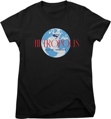Superman Damen T-Shirt Metropolis City Of Tomorrow Girly Tee WB-5-SUPMOV001