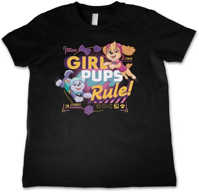 Paw Patrol Kinder T-Shirt Girls Pups Rule Kids Tee NIC-12-PP008-DTF539