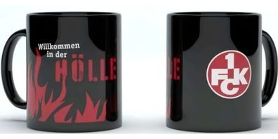 1. FC Kaiserslautern FCK Tasse Willkommen in Der Hölle (Schwarz) 3023851
