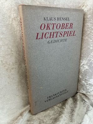 Oktober Lichtspiel. Gedichte