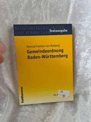 Die Gemeindeordnung Baden-Wérttemberg: Textausgabe