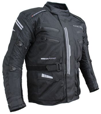 Herren Motorrad Textil Jacke Biker Polyester Scape Touring Jacke mit Protektoren